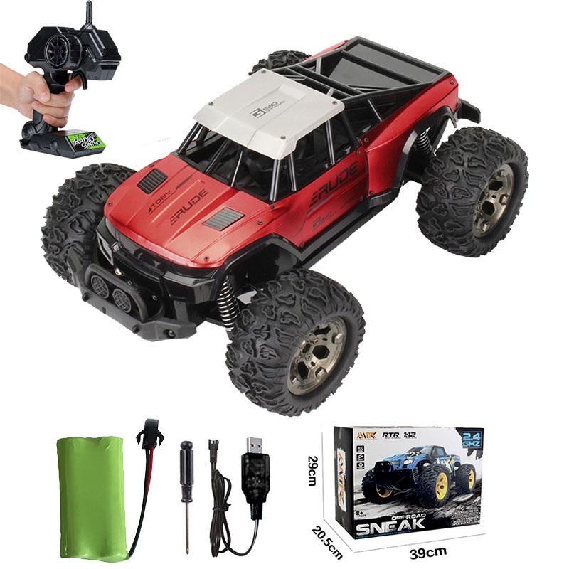 

1:12 Scale 2.4G RC Climbing Car, Large Graffiti Off-Road Monster Truck, 15km/h High Speed Remote Control Toy for Kids