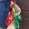 Cartoon Christmas Stress Relief Keyboard Keychain for Couples Bags Decorative Button Fidget Holiday Gift for Friends Family