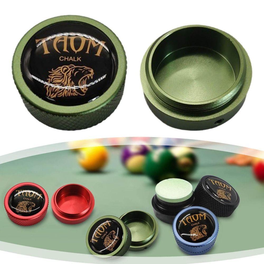 Aluminum Zinc Zinc Alloy Pool Chalk Holder Round Shaped Chalk Tip Case  Billiards Accessories