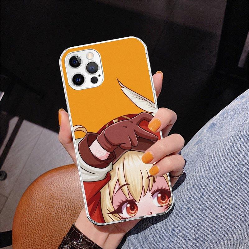 

Genshin Impact Klee Phone Case For iPhone 17 Air 16 Pro Max 16E 15 + 14 Plus 11 12 13 Mini 7 8 SE Gift Print Cover Fundas 17 Air iPhone 16 Pro