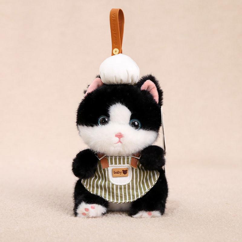 Sweet Decor Cat Plush Doll With Short Pile Cotton For Gift And Collection
