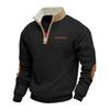 Men's Half Zip Stand Collar Sweatshirt for Outdoor Sports Casual Wear