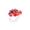 Candy Colored Resin Ring Transparent Geometric Ring Y2K Yabi Size Decorative Ring with Accessories