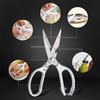 1pc Kitchen Tools Scissors Stainless Steel Kitchen Scissors With Aluminum Alloy Handle For Cutting Chicken Bones Meat Fish