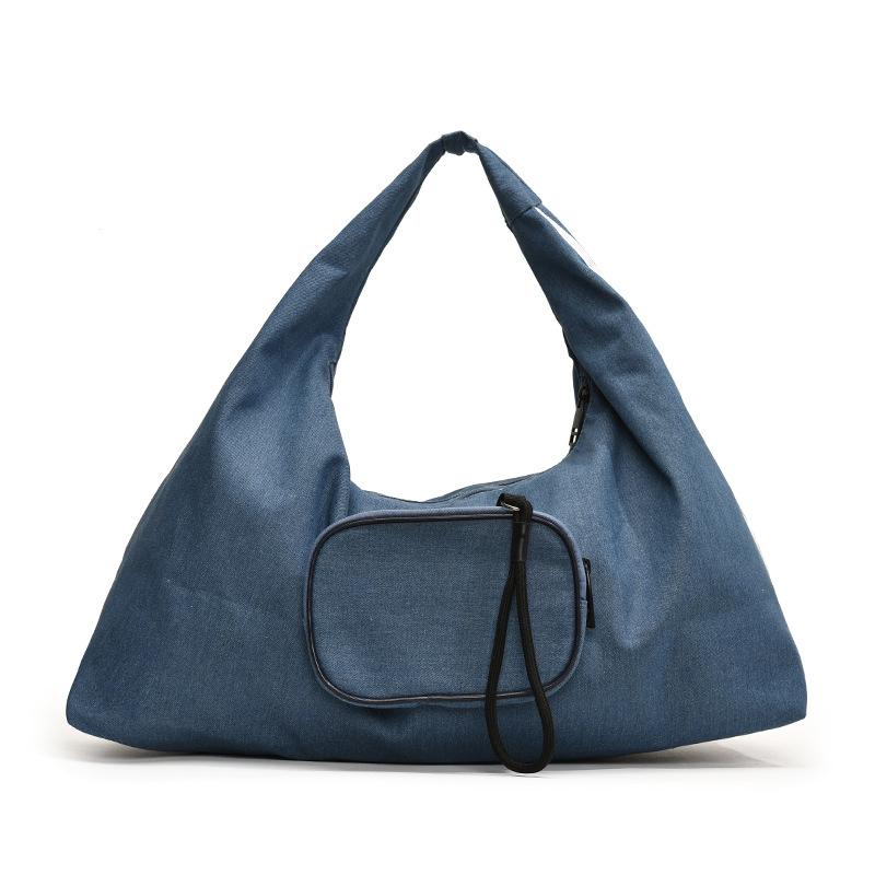 Korean Version of Casual Canvas Bag Bag Large Capacity Women's Armpit Bag 2025 New Simple Shoulder Tote Bag One Piece Hair