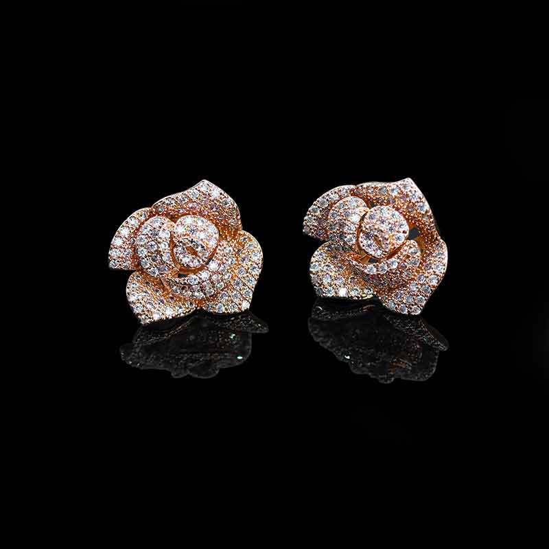 Trendy Women's Designers Light Luxury Rose Blossom Design Fashion Jewelry Daily Leisure Accessories Festival Gifts