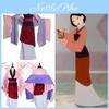 Luxurious Anime Mulan Traditional Kimono Dress Party Cosplay Costume For Women