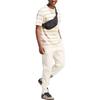 Adidas Originals Striped Round Neck Straight Short Sleeve T-Shirt Men Tops Beige IR7587