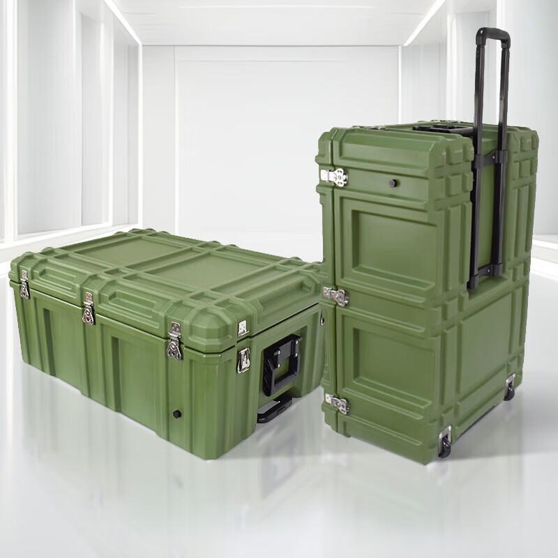 Green Rugged Rolling Equipment Case
