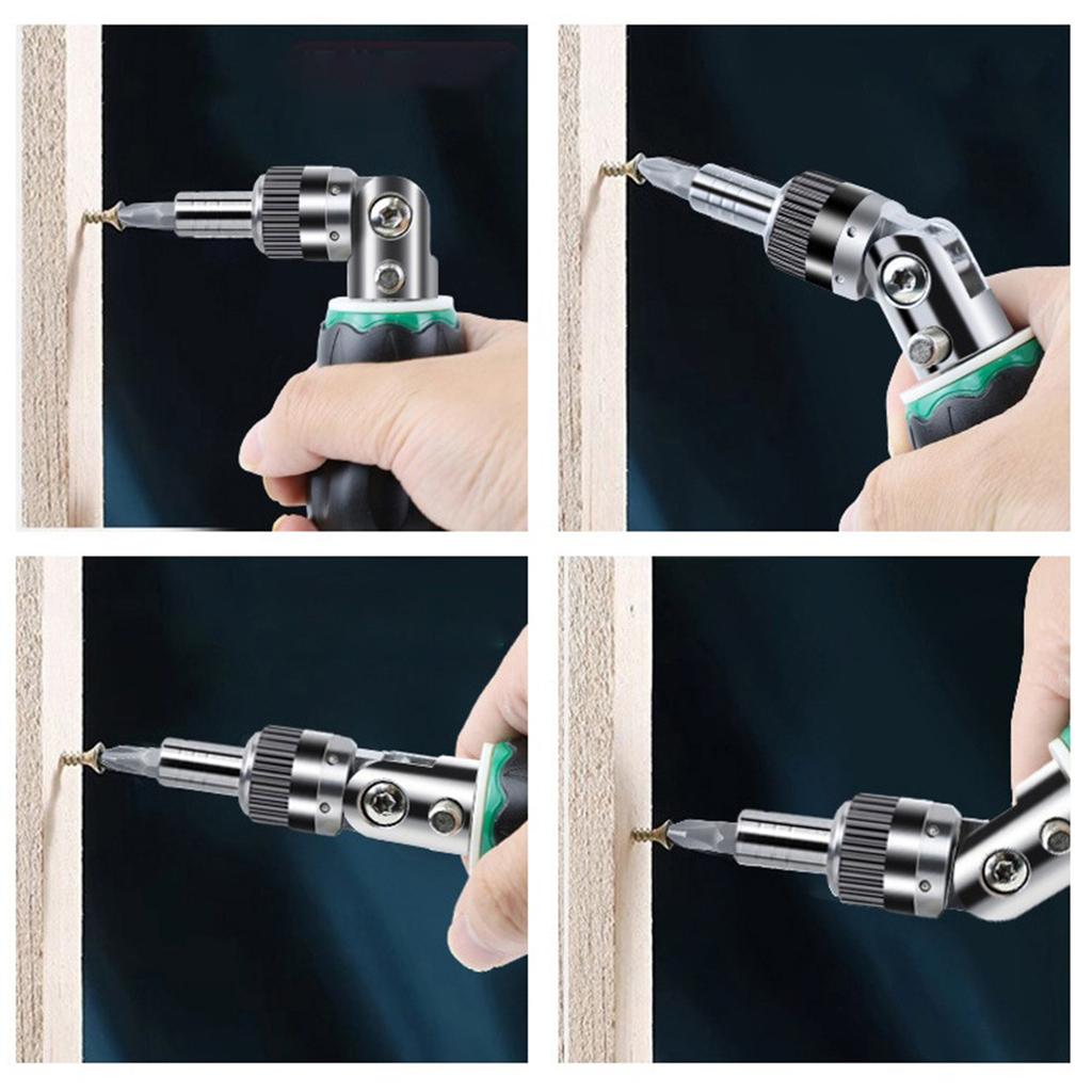Multiuse Ratchet Screwdriver Set With Magnetic S2 Alloy Steel Bits For Various Home Professional Repair Assembly Tasks