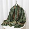 Printed Satin Shawl Geometric Cashew Polyester Scarf For Women Fashion Outdoor Sun Protection Cape 180*85Cm