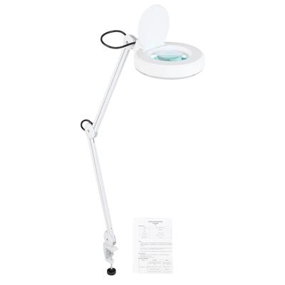 8X LED Cold Light Magnifier Lamp ClipOn Embroidery Carving Lamp White