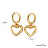 18K Gold Stainless Steel Love Geometric Pendant Earrings Fashion Hollow Heart Titanium Steel Earrings Earrings
