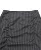 Michikoleondeonkosino Striped Shirred Mini Skirt Charcoal