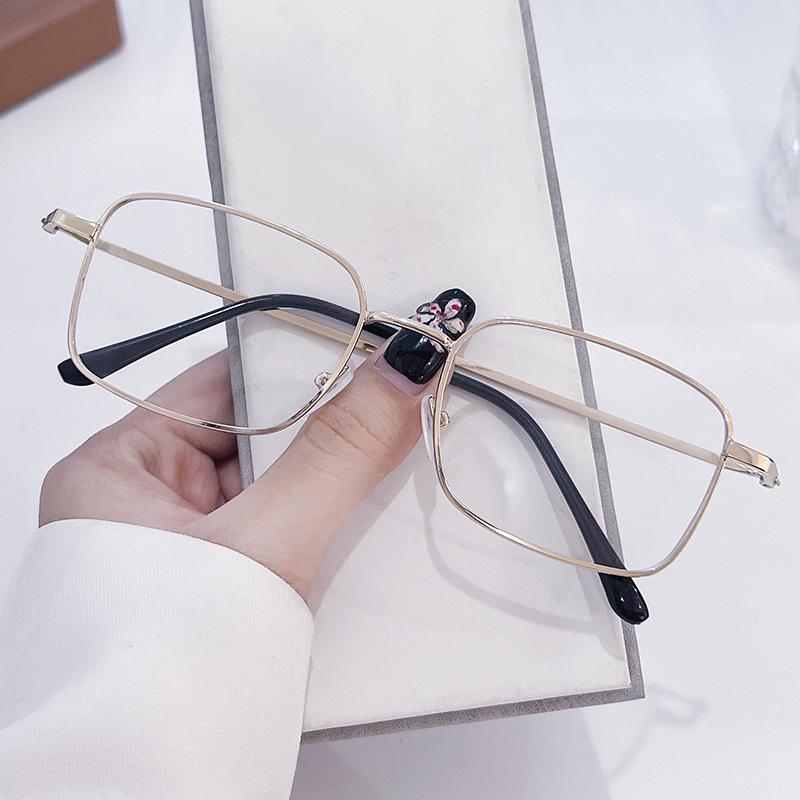 Sven Gold Wire Glasses Men'S Face Small Metal Thin Frame Color-Changing Flat Glasses High Value Myopia Glasses Frame