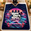 Flannel BlanketGrand Theft Auto Warm Soft Throw Blanket for Indoor Sofa Bed Living Room Use