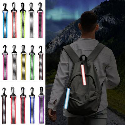 Hohe Sichtbarkeit Reflektierende Rucksäcke Schlüsselanhänger Gurtbandmaterial 17 Stile Outdoor Reflektierende Schlüsselanhänger Sicherheitsgurte