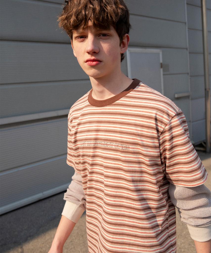 LMC Multi Stripe Tee Brown