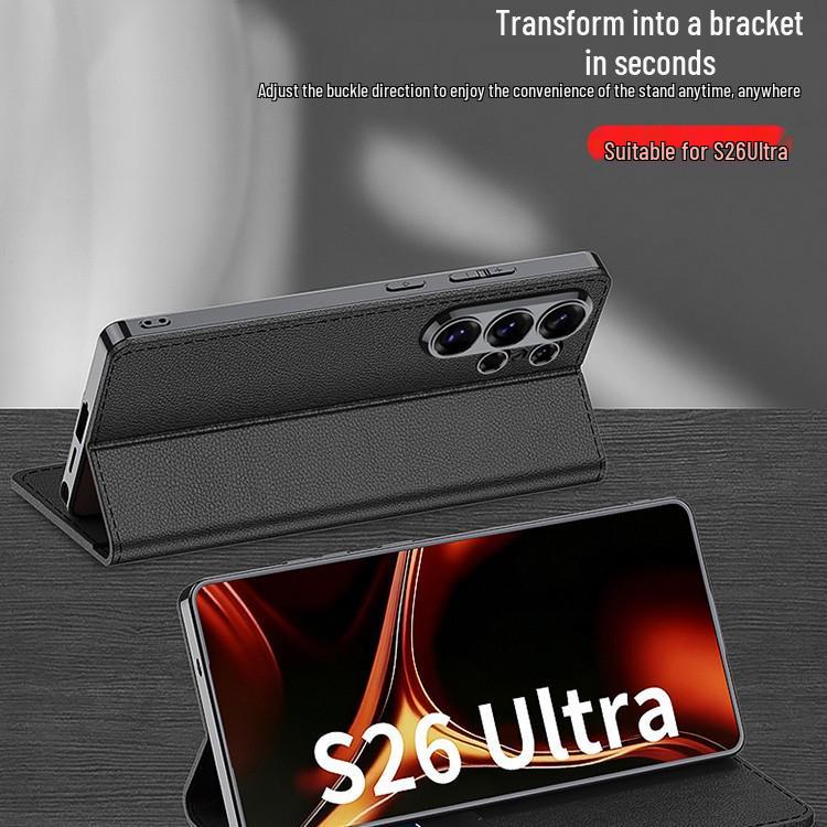 Samsung S26 Ultra Leather Wallet Case with Card Holder - Protective and Stylish