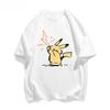 Maglietta Carina Stampata Pikachu Unisex Estiva Streetwear Y2K Harajuku Larga Casual Manica Corta per Uomini e Donne