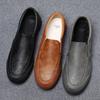 Spring Men's Shoes One Foot Loafers Casual Shoes British Business Leather Shoes Versatile Trendy Soft Sole Driving Shoes