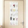 Over-the-Door Shoe Organizer 15 Pockets Clear Over The Door Hanging Organizer Space-saving Storage Bag for Shoes Toys Toiletries