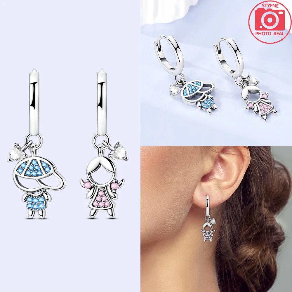 

Elegant Earrings 925 Silver Elegant Geometric Line Stars Moon Symbol Earrings for Women Engagement Birthday Fine Jewelry Gift