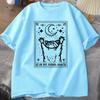 In My Feral Era Raccoon T Shirt Mystical Racoon Tshirt Tarot Card Print Tshirt Summer Cotton Short Sleeve Tee Shirt Unisex Clothes