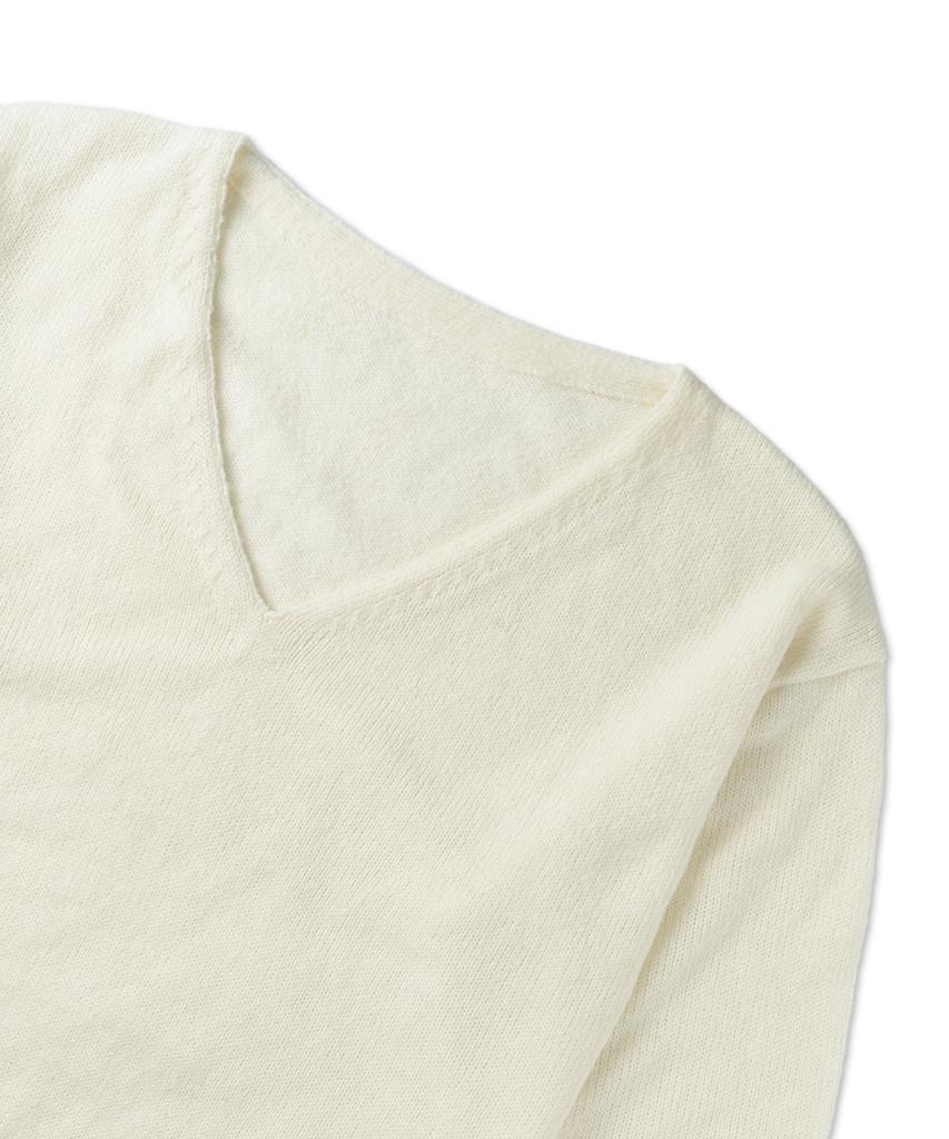 WITHOUT SUMMER Moa V-Neck Knit_Ivory