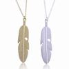 Necklace Delicate Feather Design Alloy Long Jewelry Pendant Necklaces for Daily Life