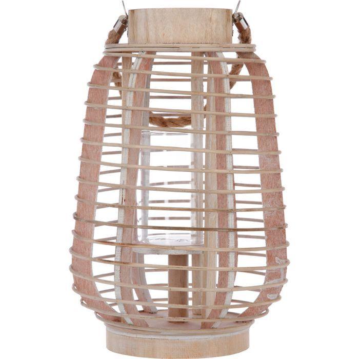 Linterna "Rattan" ratán D22cm - Atmosphera creador de interior