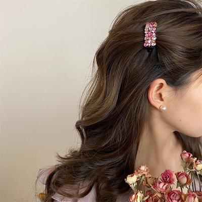 Colorful  Hair Clip Exquisite Temperament Side Bangs Hairpins Simple Fashionable Women'S Hair Clips