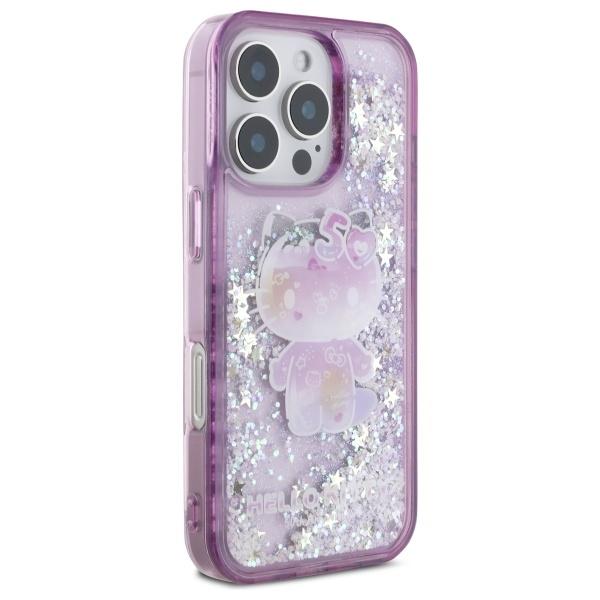 Hello Kitty Hkhcp16Xl50Ppu Iphone 16 Pro Max 6.9 Fioletowy/Purple Hardcase Liquid Glitter 50Th Anniversary Party