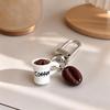 Miniature Coffee Cup Keychain Simulation Realistic Coffee Pendant  Backpack Hanging