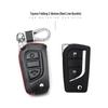 Leather Car Key Cover for 2017 Toyota Models: Corolla, Camry, Crown, Levin, Reiz, RAV4, Highlander