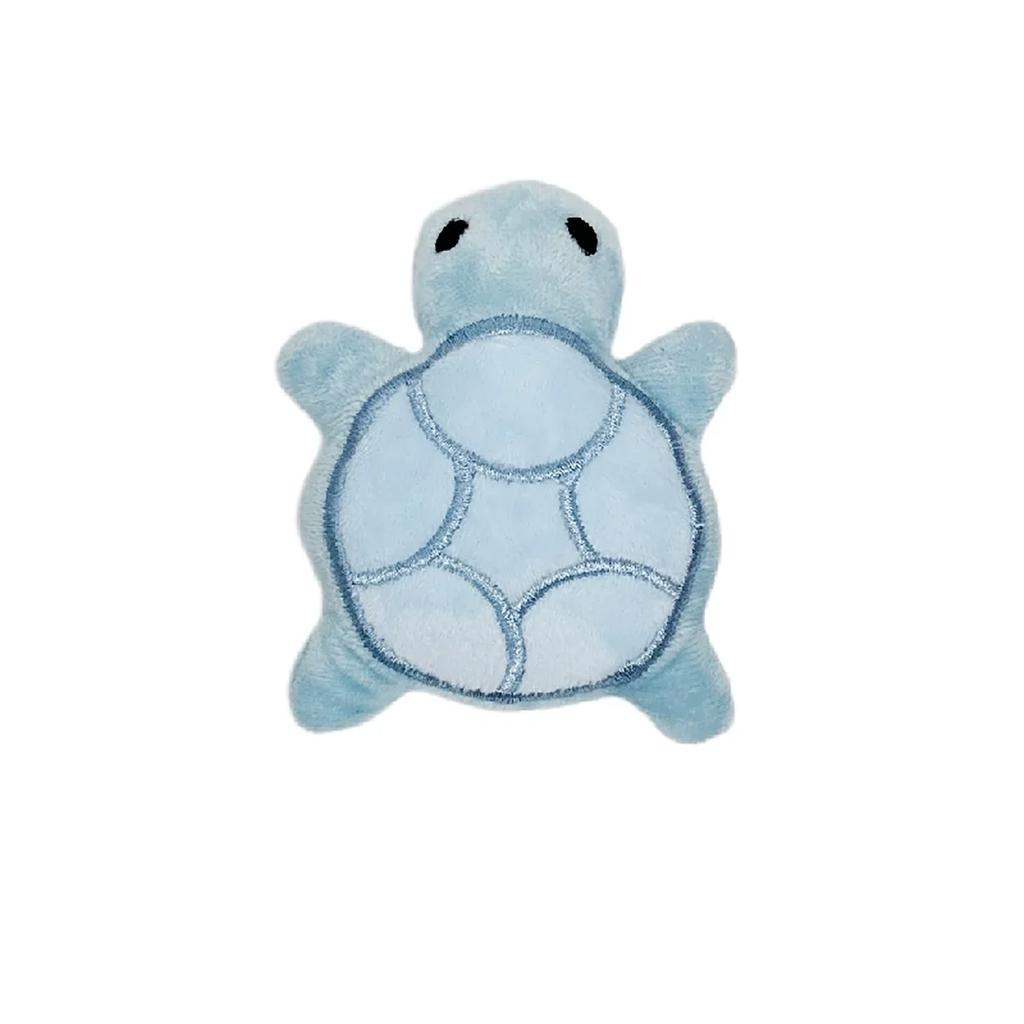 Durable Bite Resistant Interactive Dog Chew Toy for Puppy Teething Relief Mini Turtle Plush Dental Health Chewing Toy for