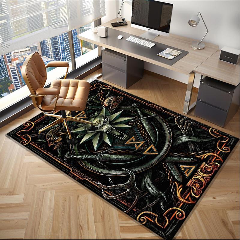 wizard dragon Office Rug Chair Mat, Game Carpet, Suitable for Front Door, Bedroom, Living Room, Desk, Holiday Gift