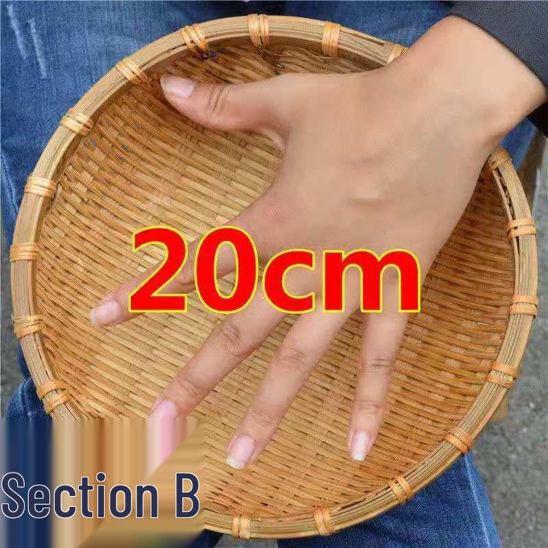 Bamboo Farmhouse Winnowing Basket & Sifter for Drying, Washing, and Steamed Buns