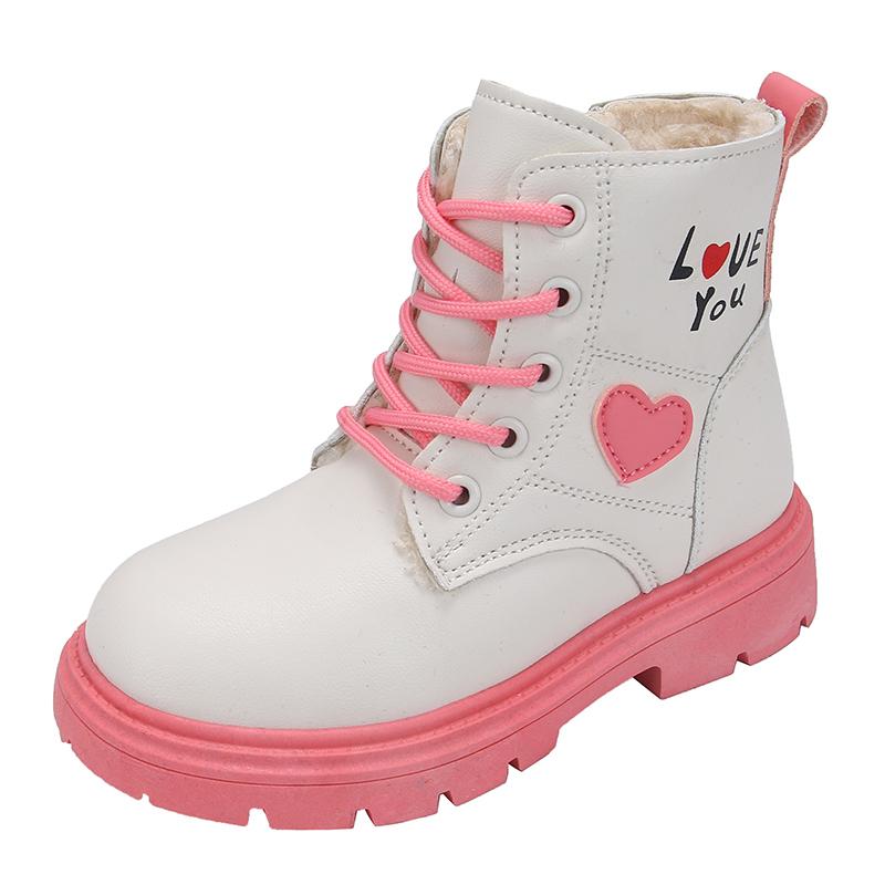 Girls Ankle Boots Fashion Children Beautiful Princess Boots Non-slip Kids Performance Boots Anti-Slippery 2024 Winter New