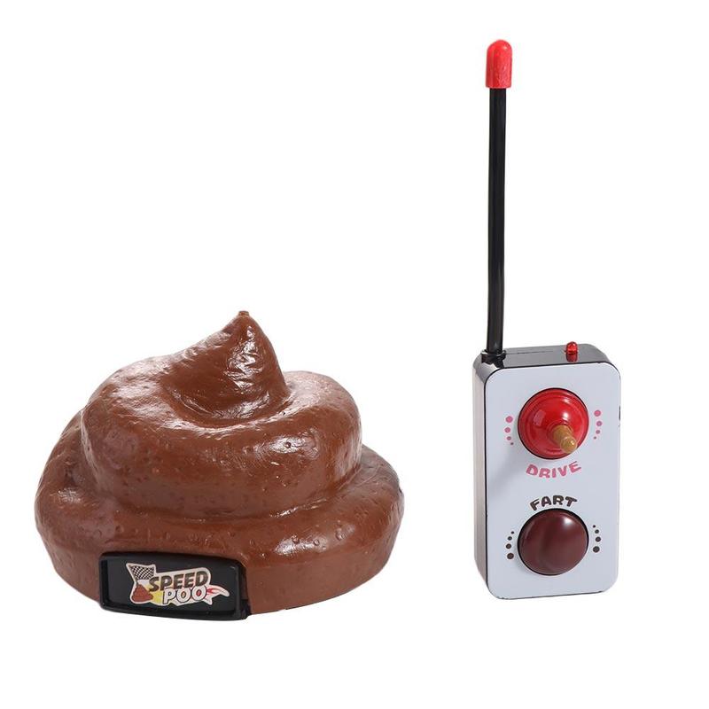 Kids Toy 360 Rotating Remote Control Poop Simulation Fart Sound Poop Trick Toy Interesting Moving Poop Joke Toys Adult Kids