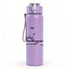 1PC Sea Gull Bird Over Ocean Wave Print 750ml Color Plastic Sports Water Bottle Leakproof Flip Straw Lid Suitable for Sports Office Home Use