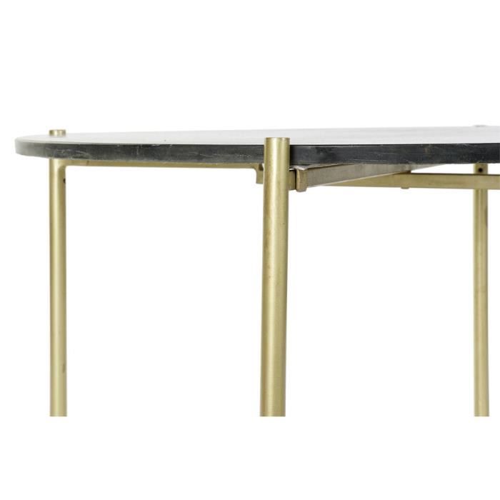 Table basse 81 x 81 x 44 cm marbre fer