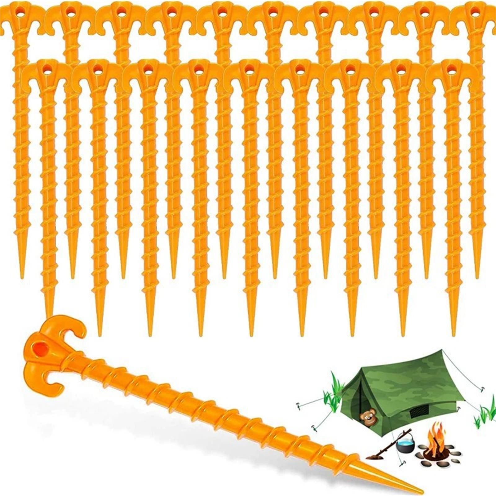 

Plastic Threaded Tent Nails – Sheep Horn Floor Nails, Canopy Pegs & Ground Stakes for Camping Tents & Outdoor Shelters One Size