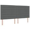 Box Spring Bed with Mattress Dark Gray 200 x 200 cm Fabric