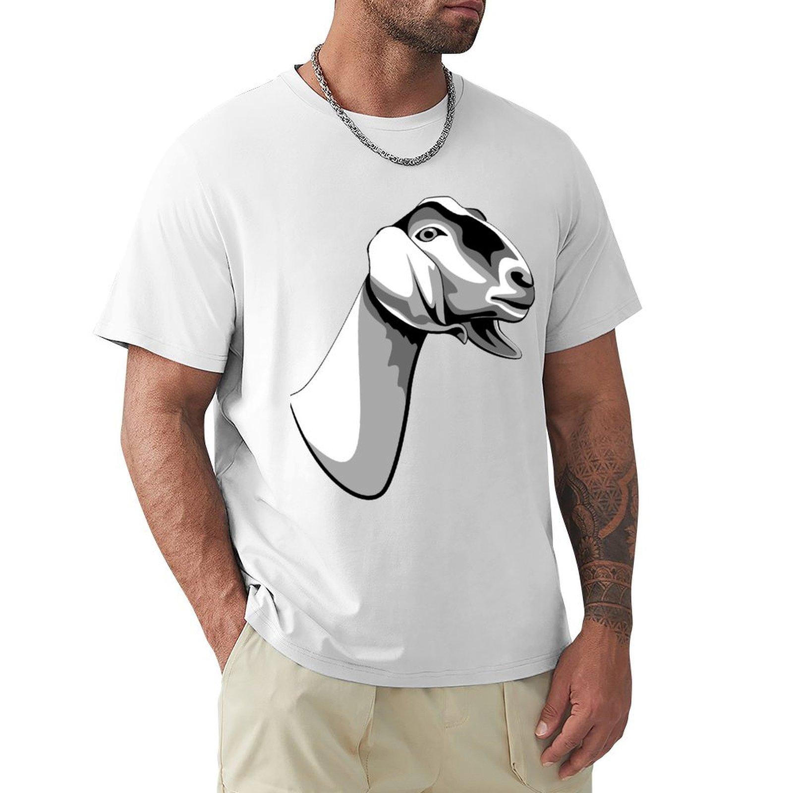 Nubian Goat Tshirt Soft Basic Cotton Short Sleeve Tee S