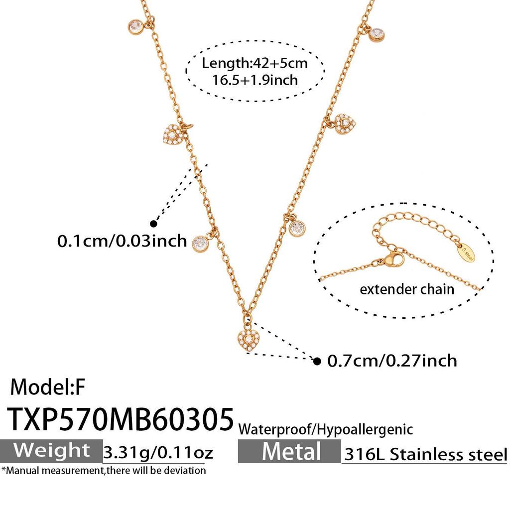 European & American Fashion DIY Multi-Accessory Set: Small 8-Shaped Flower with Full Rhinestones & 5A Zircon Necklace and Bracelet Combination