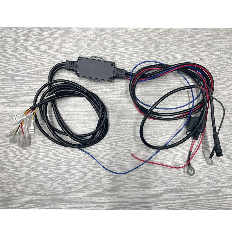 2024 New Senlo Universal Harness Strobe Flash Motorcycle Spotlight Wire Harness with Horn Flashing Function Harness Switch Harness A0 03