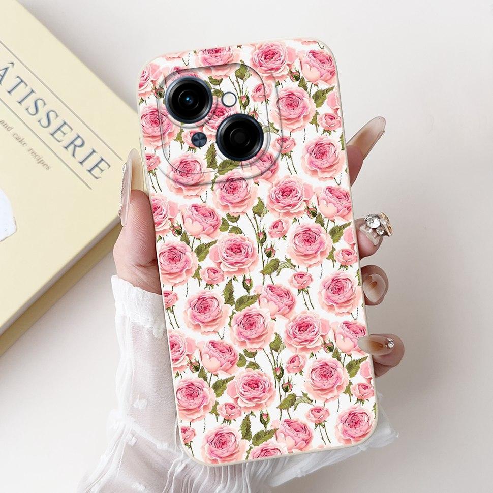 For Tecno Spark Go 1 Case 6.67" Beautiful Flower Painted Cover Soft Silicone Phone Case For Tecno SparkGo 1 Go1 Capa Coque