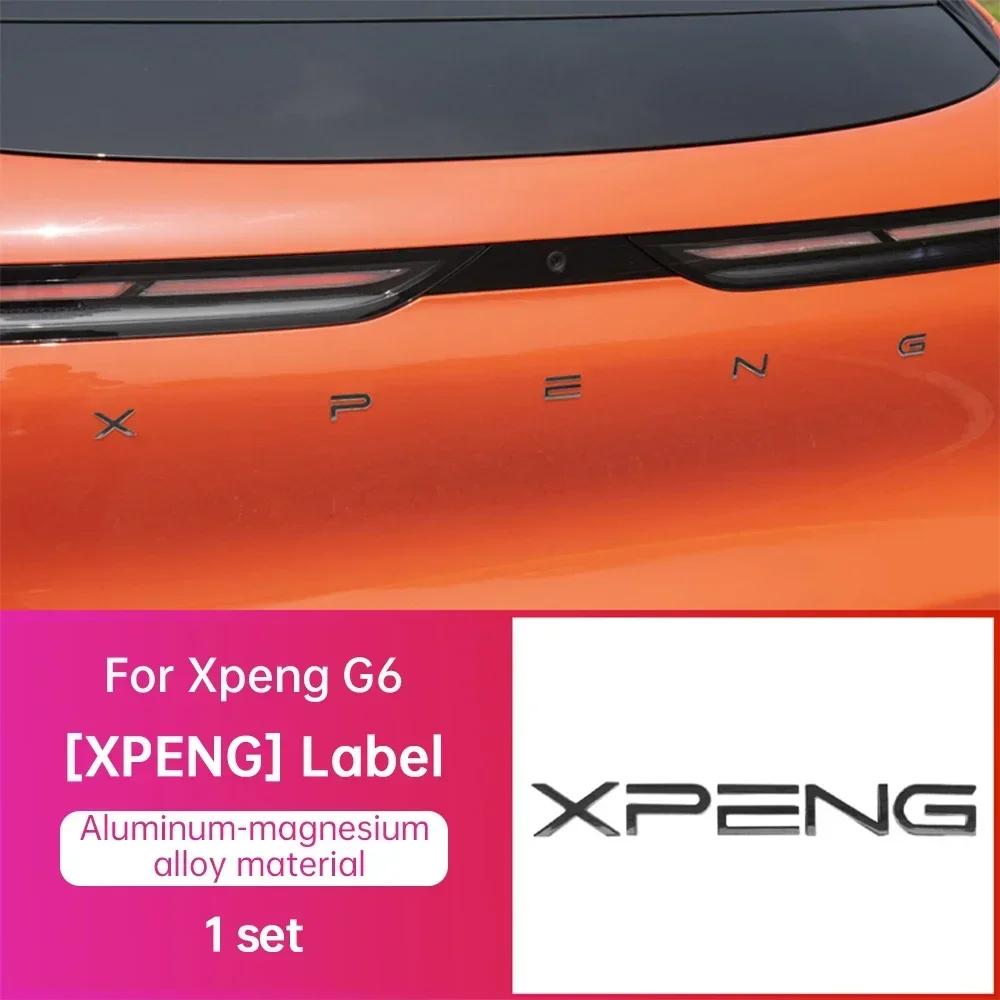 For Xpeng G6 Car Black Badge Xiaopeng G6 2026 2026 2026 2026 Black Front Rear Badge Blackened Modification Accessories