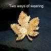 Festive Leaf Pin 1/3Pcs Maple Brooch Colored Rhinestone Enamel Thanksgiving